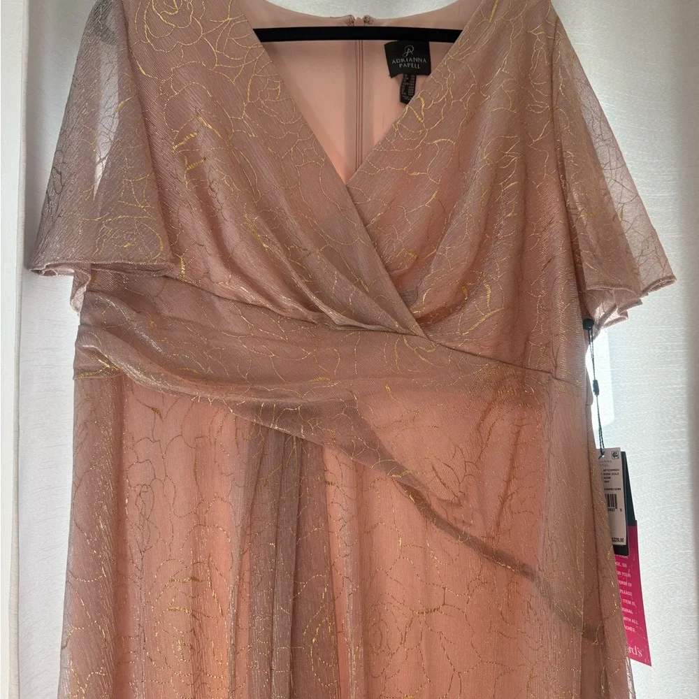 Adrianna Papell Gold and Pink Maxi Dress - Picture 5 of 7